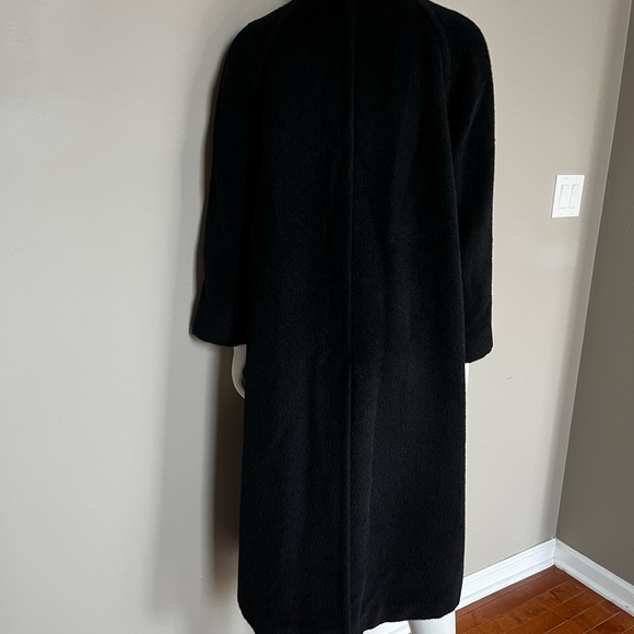 Hilary Radley Vintage Long Black Front Pockets Llama Winter Coat Jacket Size 10 - Picture 12 of 15